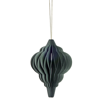 Poelle ornament H12 cm. grønn