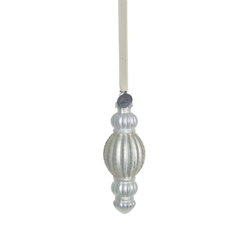 Perline ornament H11,5 cm. råhvit