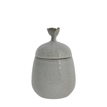 Helinna krukke H22 cm. grå keramikk