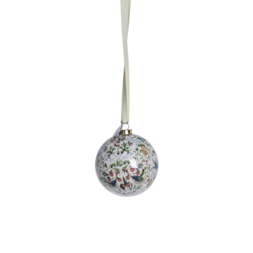 Herle julekule H6 cm. råhvit
