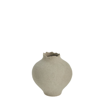 Hesille vase H16,5 cm. sand keramikk