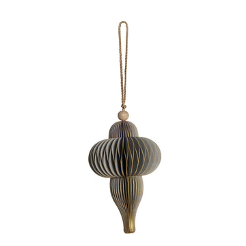 Paline ornament H10 cm. lysegrå