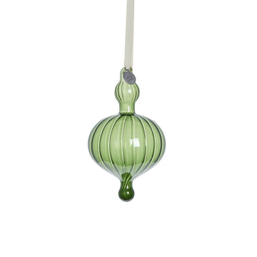 Glosille ornament H14,5 cm. grønn