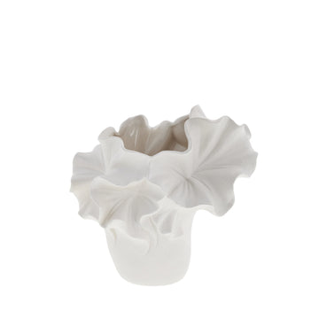 Isolinia vase H21,6 cm. hvit
