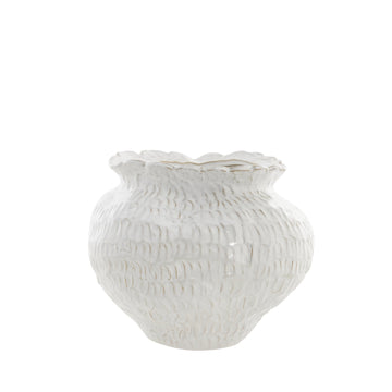 Marlia vase hvit 30,5x30 cm.
