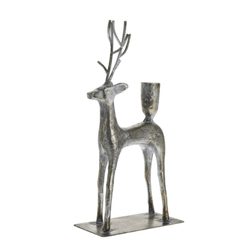 Misella rådyr stake H29 cm. antikk sølv
