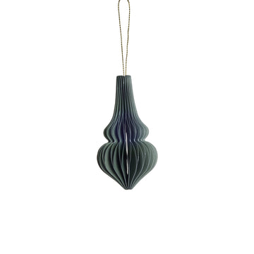 Poelle ornament H10 cm. grønn