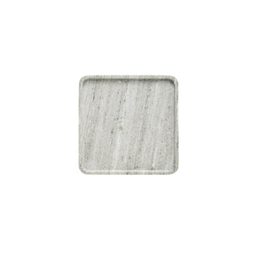 Elina serveringsfat 25x25 cm. mørk sand marmor