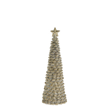 Serafina juletre H27 cm. lys gull