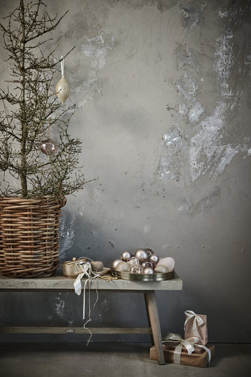 Clarinne julekule 12 cm. pudder