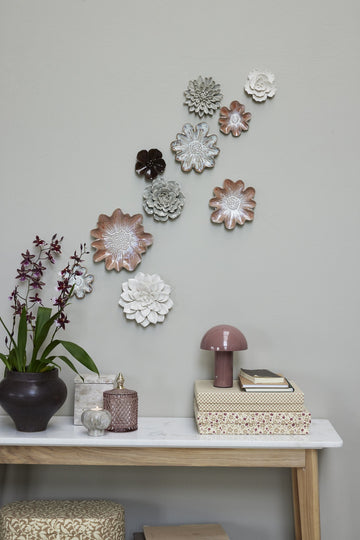 Elina stake Ø9 cm. mørk sand marmor