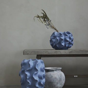 Hilde lykt sand H25 cm.