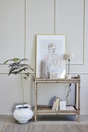 Marlia vase hvit 39,5x39,5 cm.