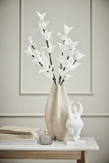 Happia dekorasjonsblomst hvit 91cm.