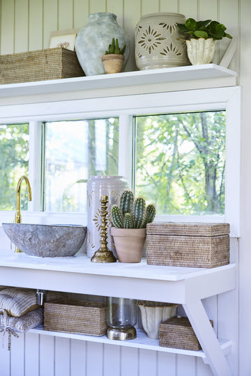 Vielle potteskjuler H11,5 Ø14 cm. sand