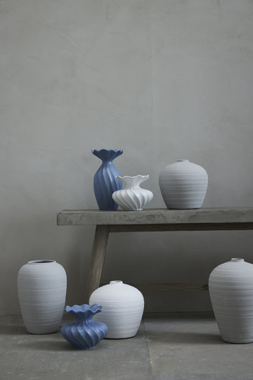 Susille vase H14 cm. hvit