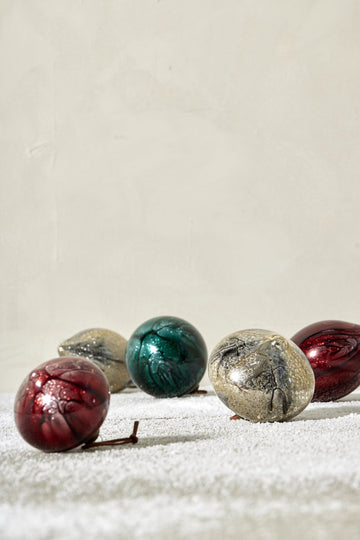 Nosille julekule 12X6 cm. rød