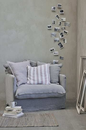 Strissie teppe L90xB60 cm. grå