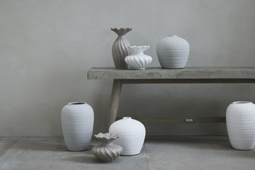 Susille vase H14 cm. hvit