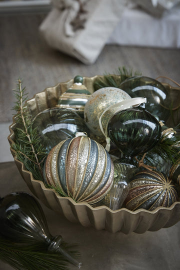 Glossia julekule 21,5 cm. grønn