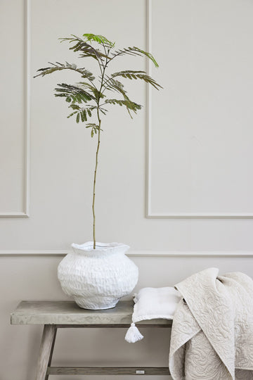 Marlia vase hvit 39,5x39,5 cm.