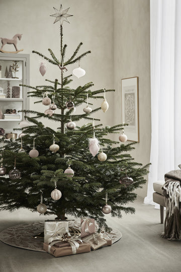 Clarinne julekule 10 cm. pudder