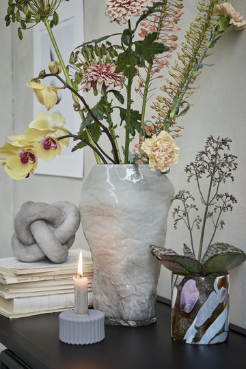 Marinella vase H19,5 cm. sølvgrå