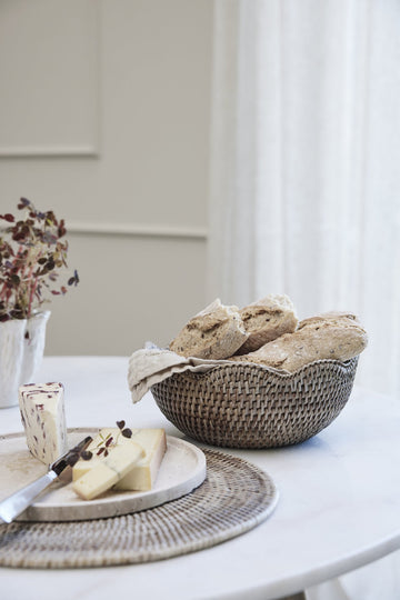 Norah kurv Rotting L24xB24XH10 cm. natur