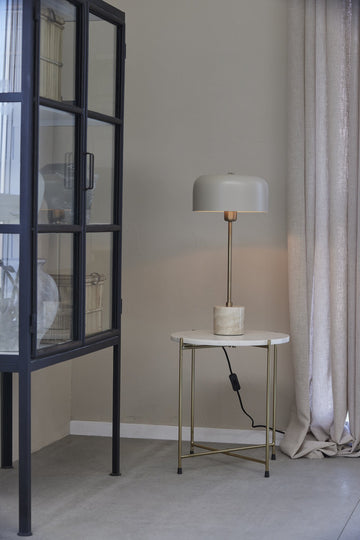 Marmilla sidebord H50 Ø50 cm. hvit
