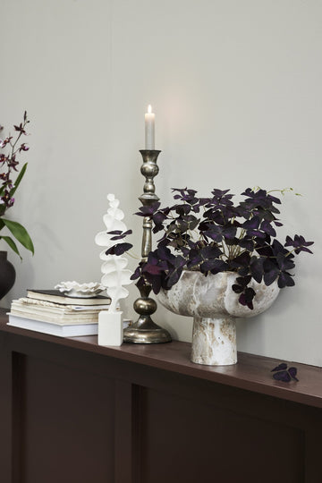 Floria veggdekorasjon Ø10,4 cm. hvit porselen