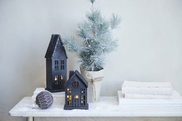 Seholia dekorasjon Polyresin L9xB9XH28 cm. svart