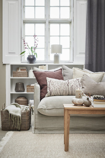 Elina stake Ø14,5 cm. mørk sand marmor