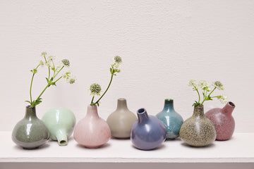 Helene vase mørkegrønn 8x8 cm.