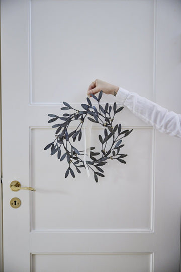 Mistlia krans Ø40 cm. antikk grå