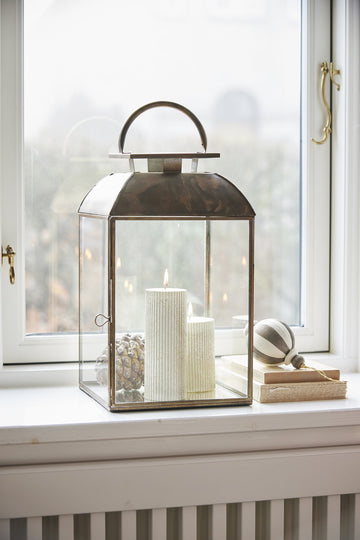 Agnes julekule H12 cm. råhvit