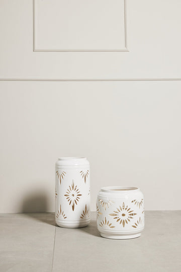 Hilde lykt hvit H39 cm.