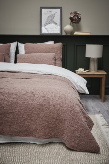 Isabelle putetrekk 60x60 cm. rosa polyester
