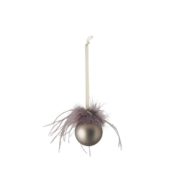 Noria julekule 7 cm. lysebrun