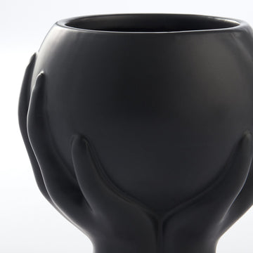 Haniya potteskjuler H16,5 cm. svart