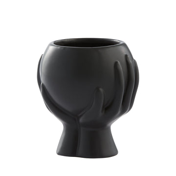 Haniya potteskjuler H13,5 Ø11 cm. svart