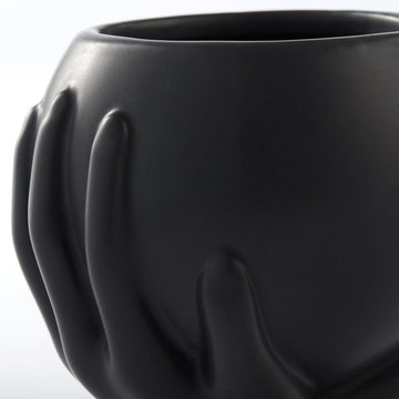 Haniya potteskjuler H13,5 Ø11 cm. svart
