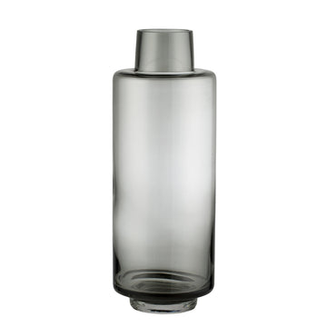 Hedria vase H30 Ø11 cm. røyket grå