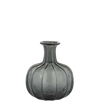 Miyanne vase H21 cm. røyket grå