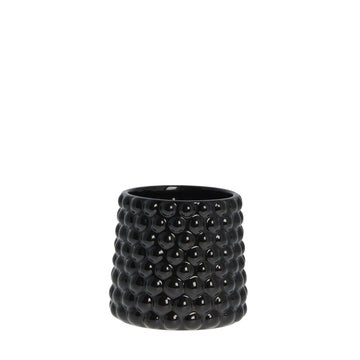 Dotsie flower pot H13 cm. black