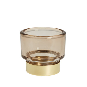 Miy votive H7.5 cm. golden brown
