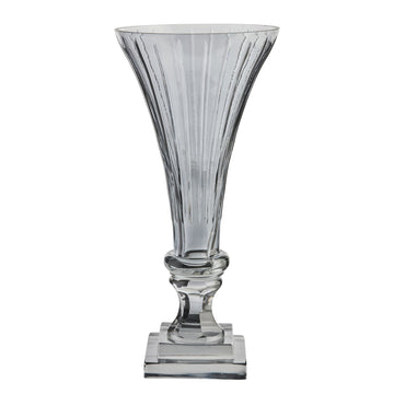 Ciselle vase H31 cm. mørkegrå