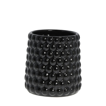 Dotsie flower pot H19 cm. black