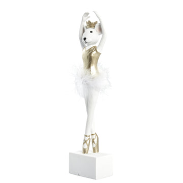 Salinna dekorasjon Polyresin L8xB5XH32,5 cm. hvit