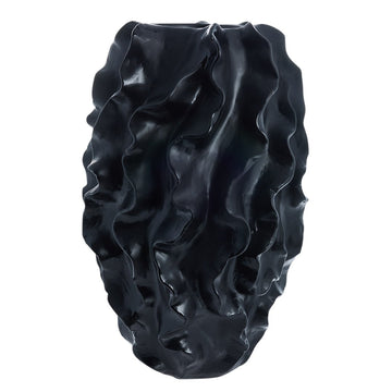 Sannia vase H48 cm. svart