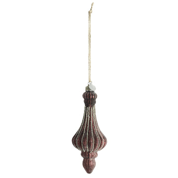 Norille dekorasjon glass L6,5xB6,5XH16 cm. rød